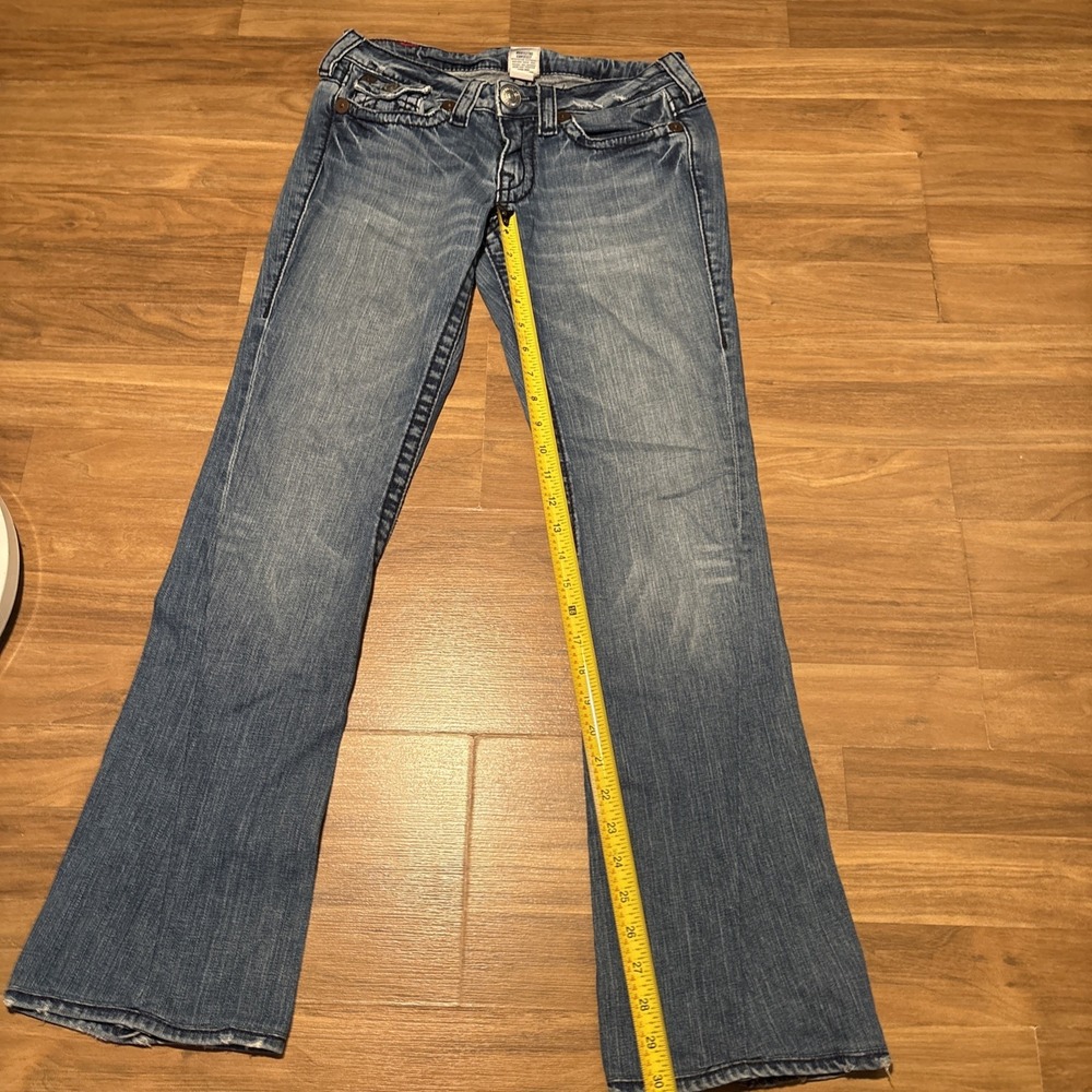 True Religion Joey Big T Blue Flared Jeans Made in USA Size 28 65-503MBT - Picture 6 of 10